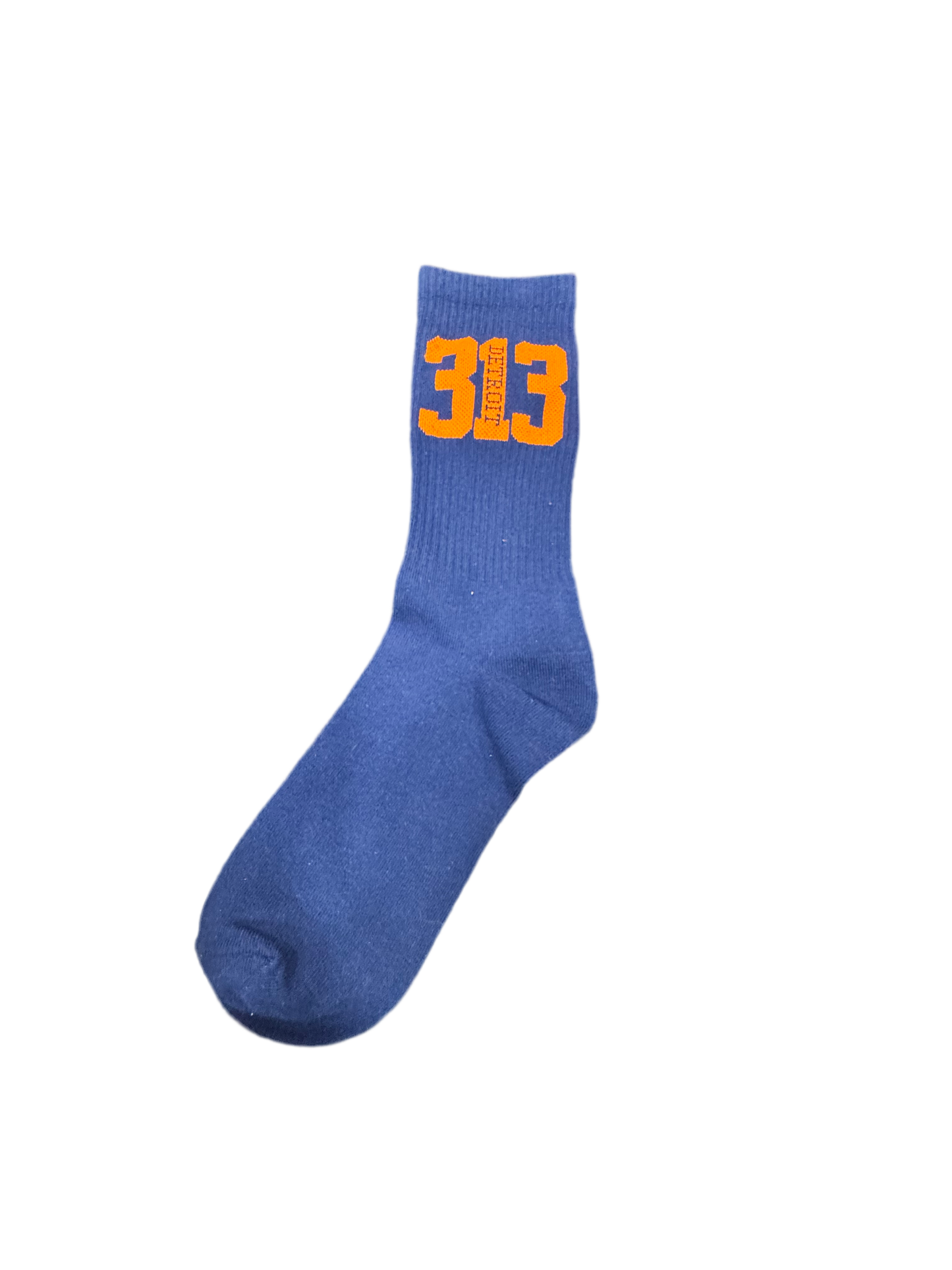 Detroit 313 socks (navy & orange)