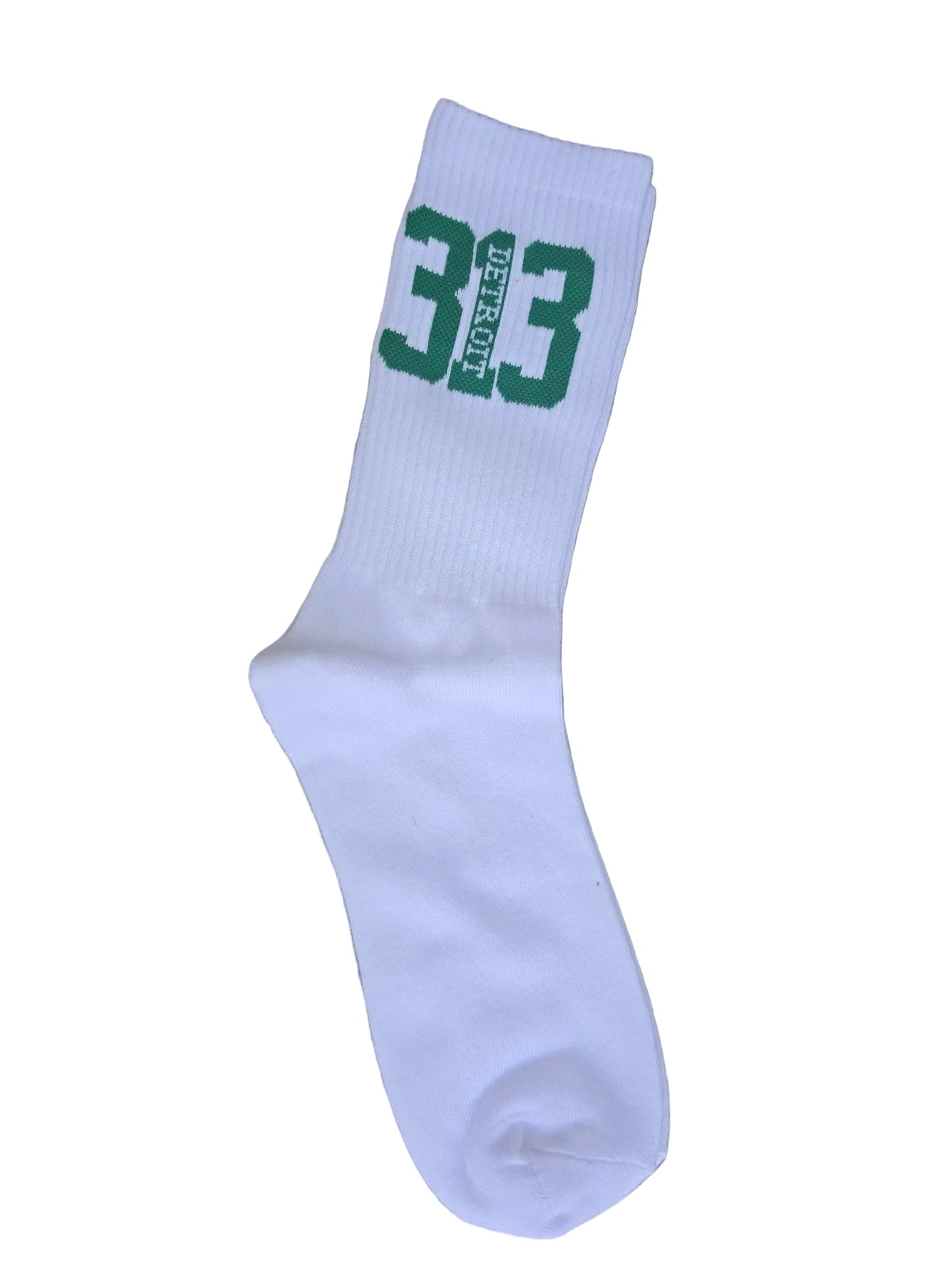 Detroit 313 socks (white & green)