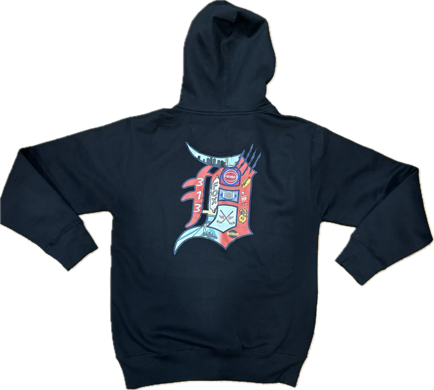 Detroit 313 Patch Zip Up Hoodie