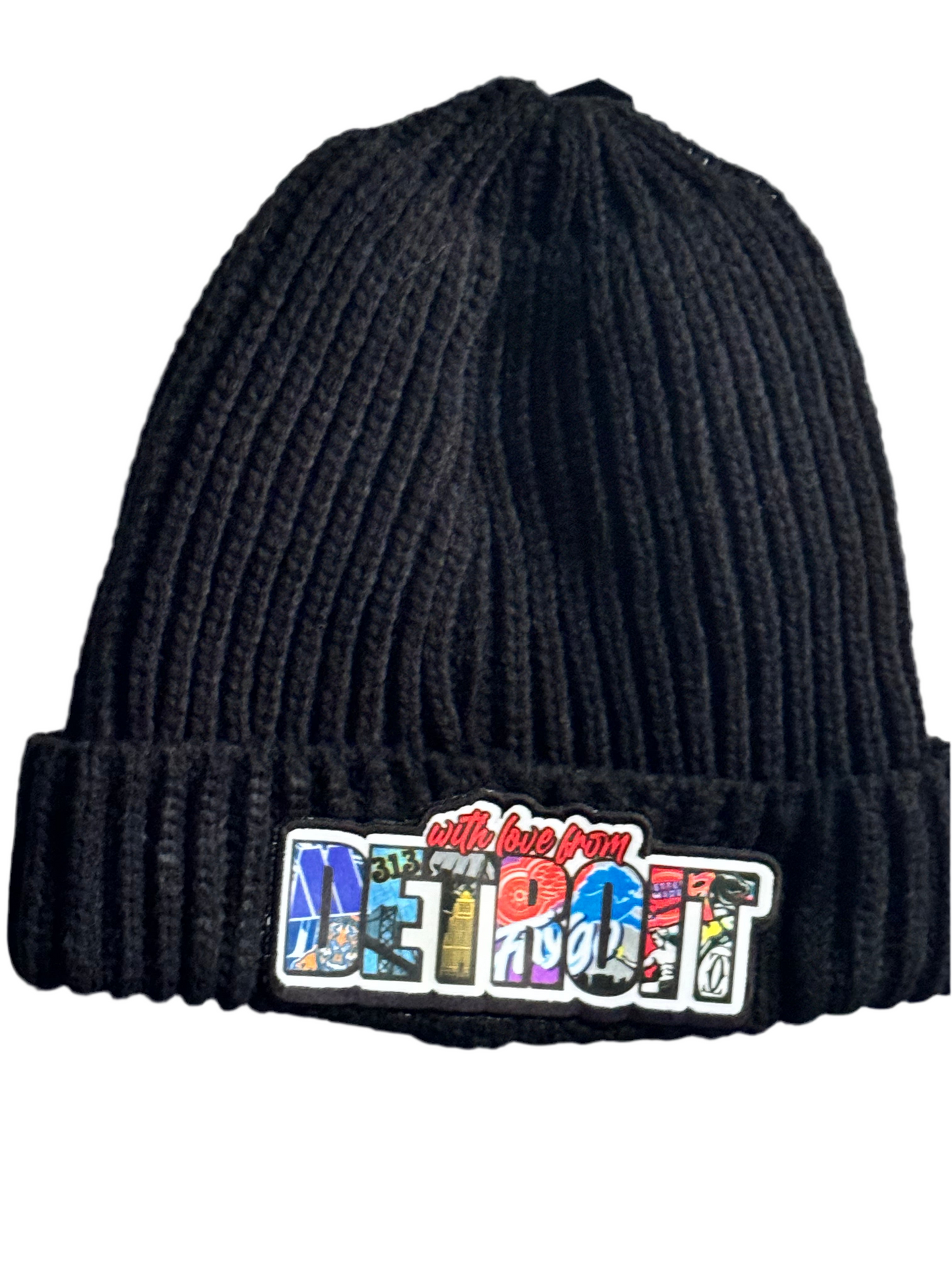 Detroit Patch Beanie (Black)