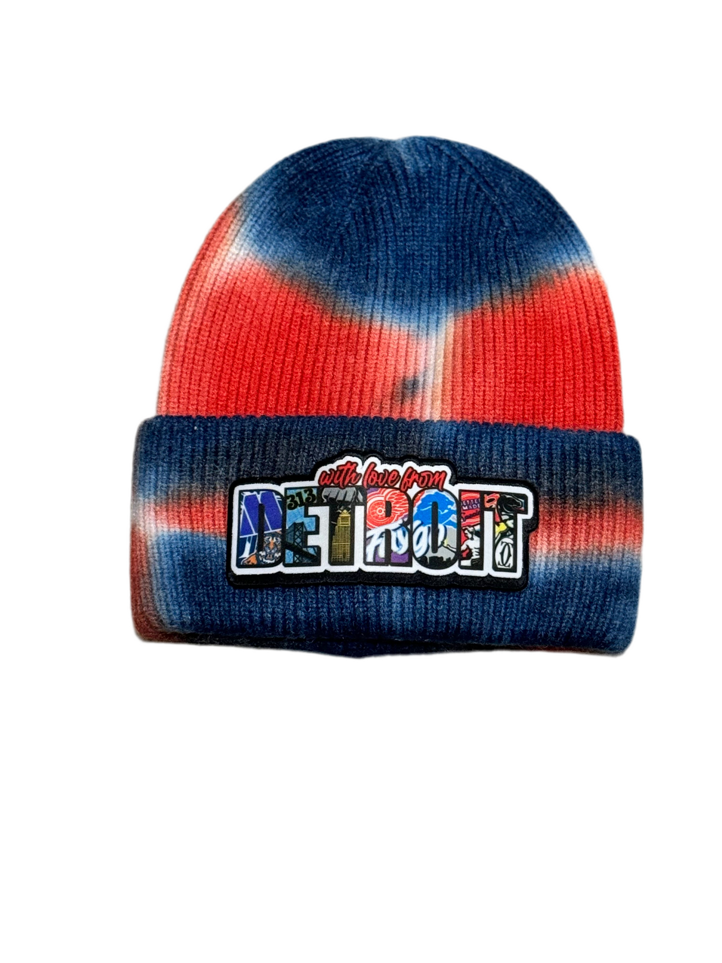 Detroit beanie 2 (tie dye)