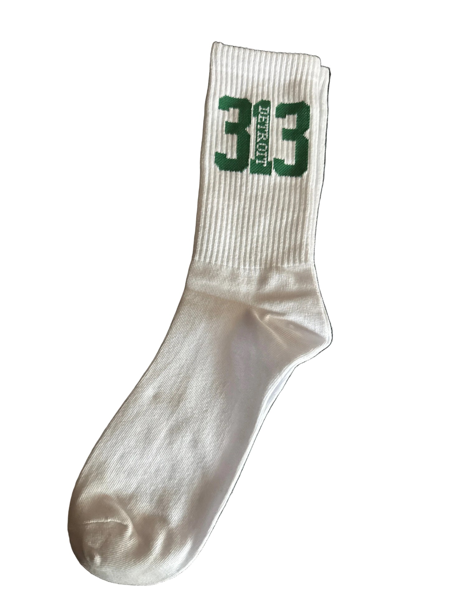 Detroit 313 socks (white & green)