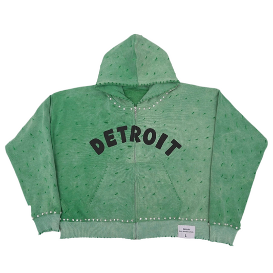 Distressed Detroit Club Members Only Oversized Hoodie