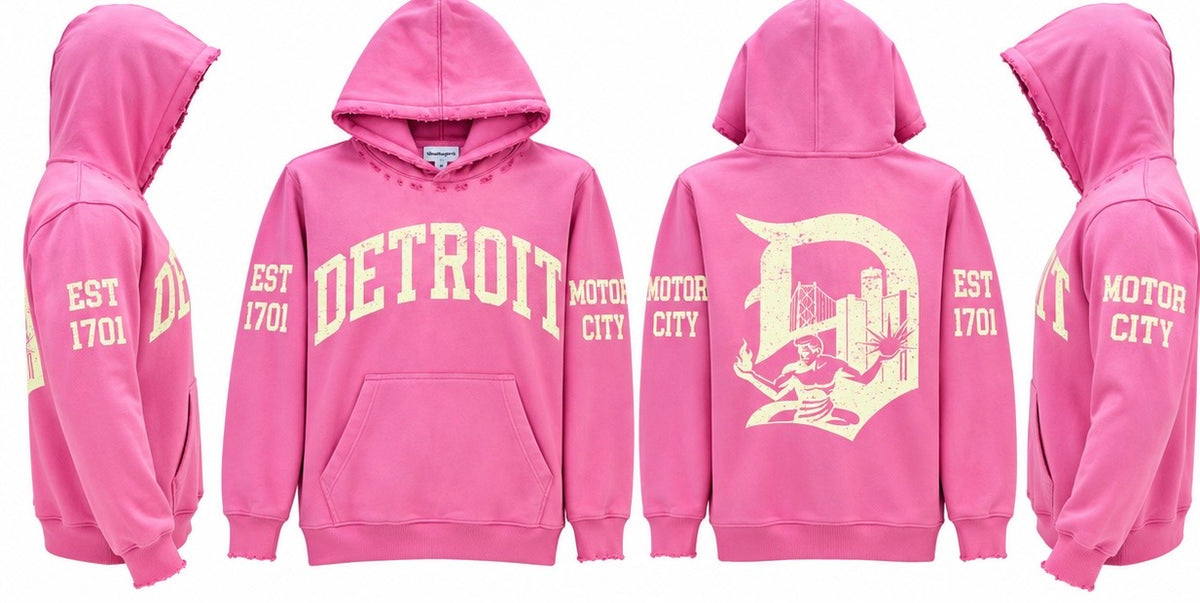 Motor City Vintage Hoodie Pink