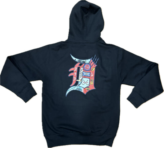 Detroit 313 Patch Zip Up Hoodie