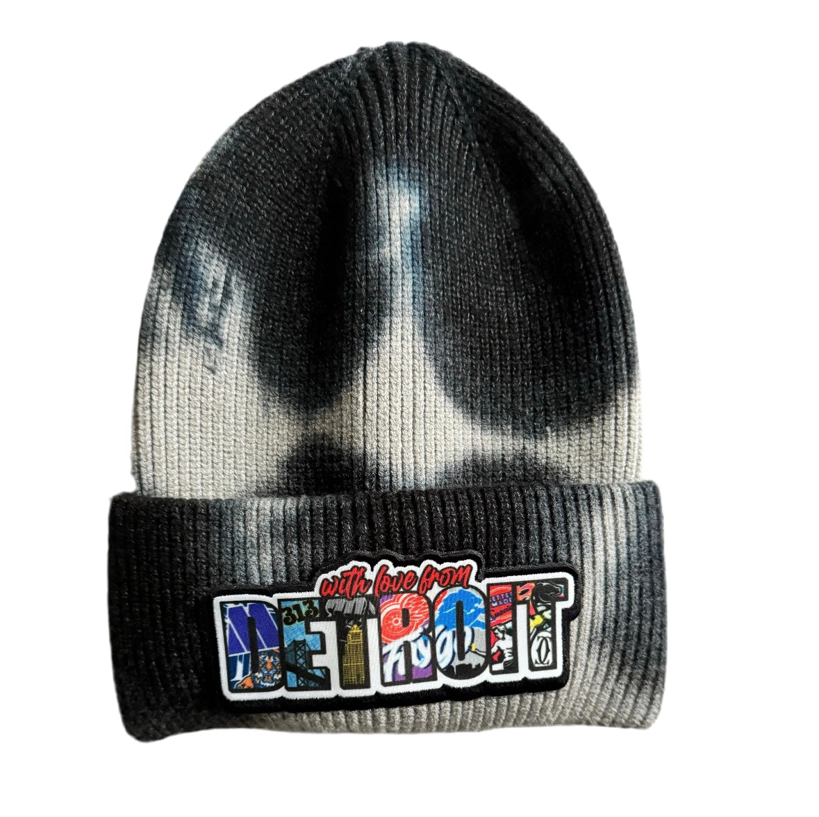 Detroit Patch Beanie (Tie dye)